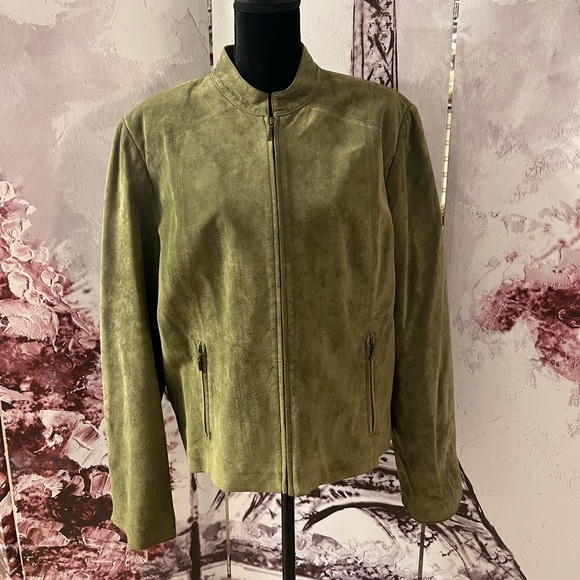 Valerie Stevens Leather Suede Jacket - Picture 1 of 9